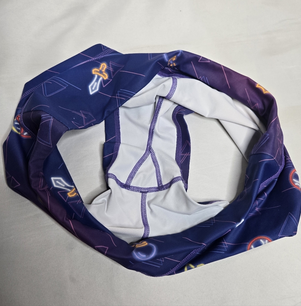 FEED ME FIGHT ME Level Up retro video game print workout shorts L - Picture 6 of 10